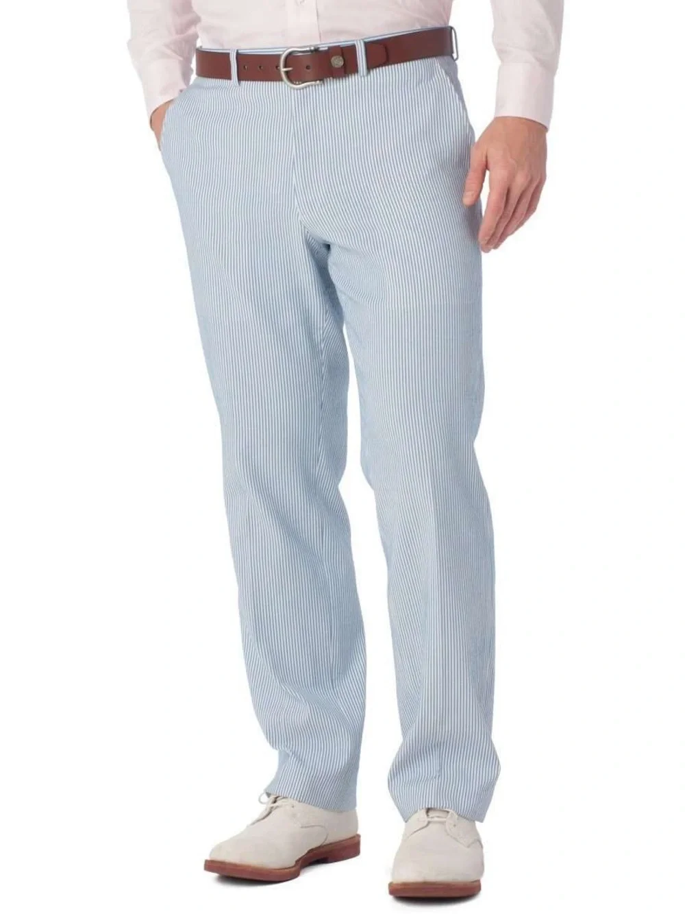 Southern Tide Blue and White Striped Seersucker Pants - great condition